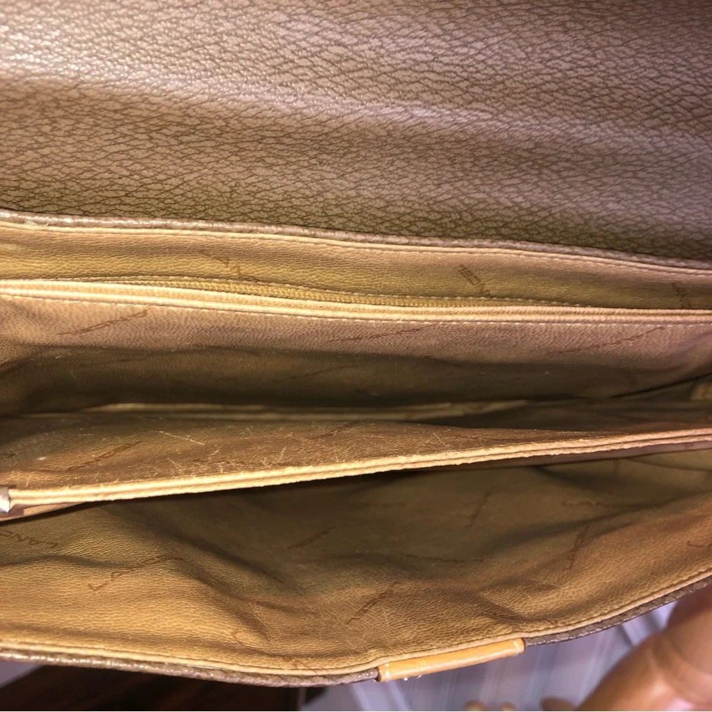 LANCEL Messenger Saddle Crossbody Bag Made In Italy RARE EUC